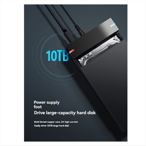 3.5 Inch to USB 3.0 HDD Case - External Hard Drive Enclosure, Data Transfer,HDD Box for PC and Laptop US PLUG