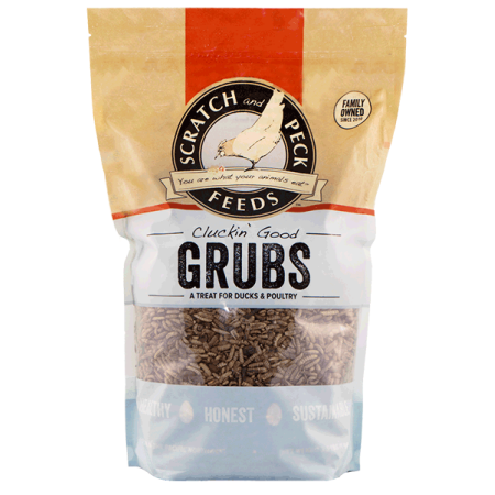3.5 LBS Scratch and Peck Feeds Cluckin Good Grubs Tasty Treats for Chickens and Ducks Dried Black Soldier Fly Larvae