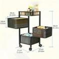 thumbnail image 1 of 3/5-Layer Box Rotating Storage Rack | Tool-Free Kitchen Organizer for Kitchenware & Tableware | Multi-Functional Fruits/Veggies Holder | Multi-Layer Wheeled Cart for Bathroom/Living Room, 1 of 13