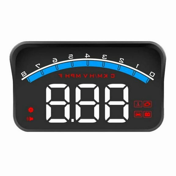 3.5" M6S HUD Head Up Display Overspeed Warning Windshield Projector On-Board OBD Scanner With Lens Hood Universal HUD For Auto Truck SUV RV