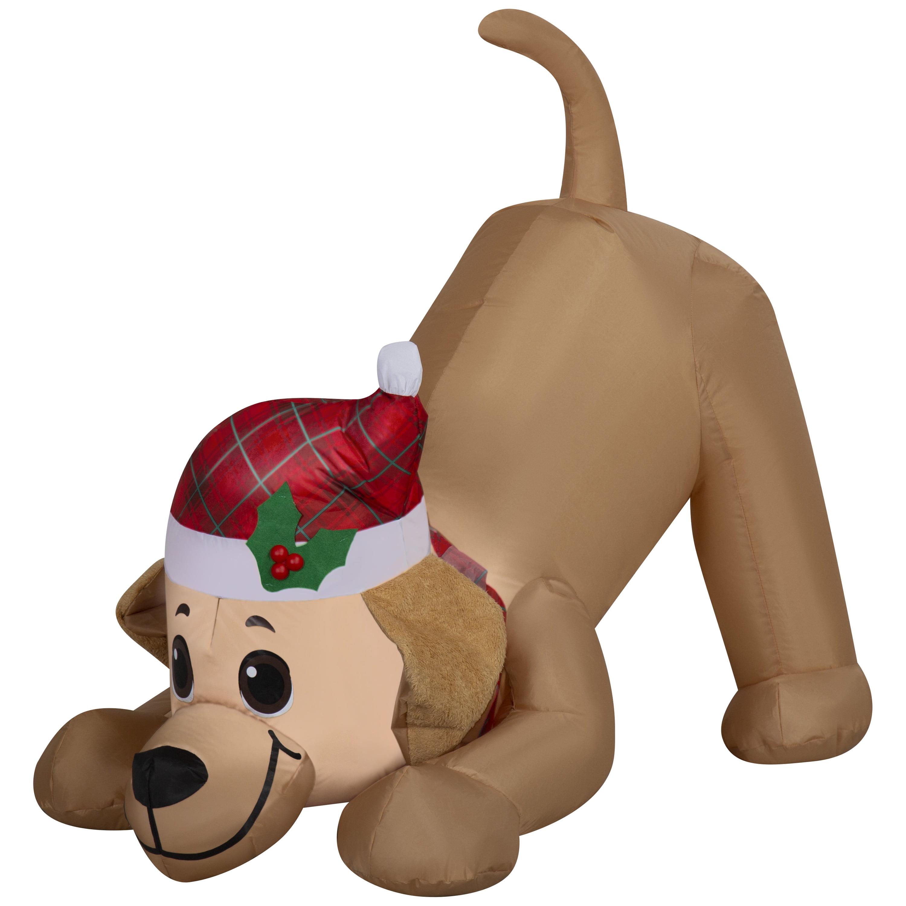 3 ft Playful Dog Christmas Airblown Yard Inflatable, Multicolor, by Holiday Time