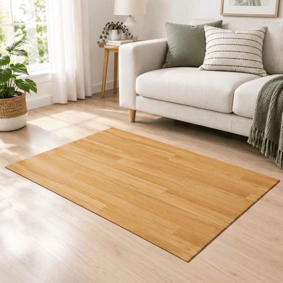 3'*5' Non Slip Vinyl Rug Waterproof 1.8mm Thick Woodgrain Pattern Floor ...