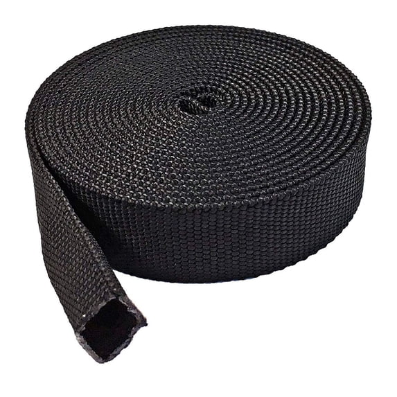 3.5" Nylon Multifilament Protective Hose Sleeve - Length: 25 Feet - Black
