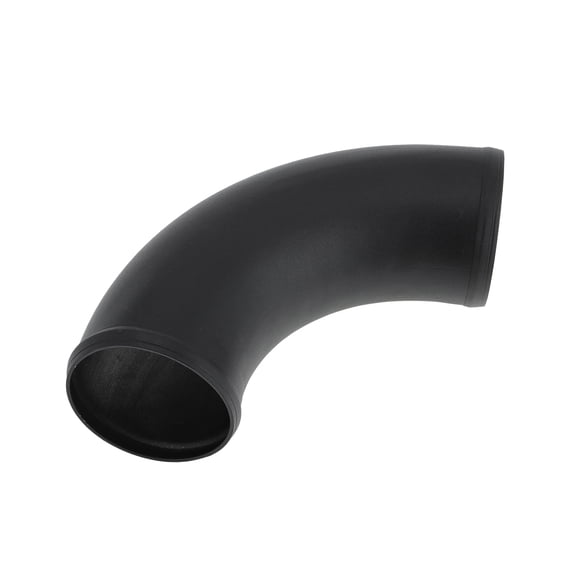 3.5" OD 90 Degree Bend 6064 Aluminum Alloy Tube Intercooler Pipe Surface Blasting Air Intake Connection Hose W/ Double Bead Roll 5.9" Length Black