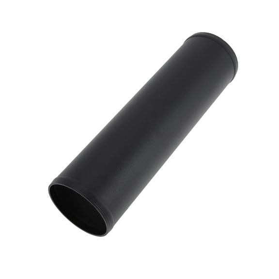 3.5" OD Straight 6064 Aluminum Alloy Tube Intercooler Pipe Surface Blasting Air Intake Connection Hose W/ Double Bead Roll 11.8" Length Black