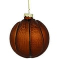 thumbnail image 1 of Northlight Basketball Glass Christmas Hanging Ornament - 3.5" - Orange and Black, 1 of 6