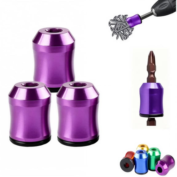 3/5 PCS Magnetizer & Demagnetizer Tool Set,Screwdriver Head Magnetic Ring,Alloy Screw Holder for DIY Repair