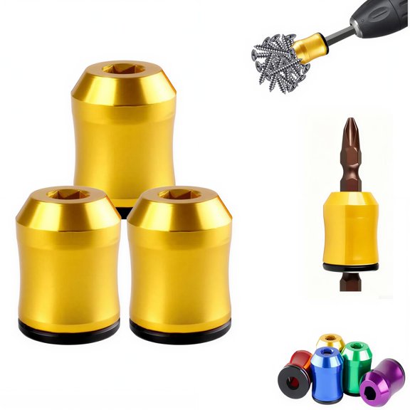 3/5 PCS Magnetizer & Demagnetizer Tool Set,Screwdriver Head Magnetic Ring,Alloy Screw Holder for DIY Repair