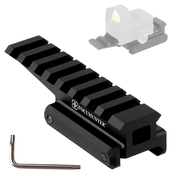 3.5" Picatinny Riser Mount with 8 Slots Offset Design for Optics and Accessories