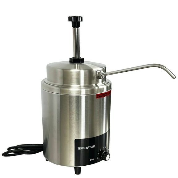 3.5 Qt Electric Sauce Warmer Pump, 550W Countertop Nacho Cheese Warmer w/Adjustable Temperature, Popcorn Hot Melted Butter Machine for Home Cafeteria
