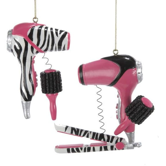 3.5" RESIN BLOW DRYER ORNAMENT 2/ASSTD.