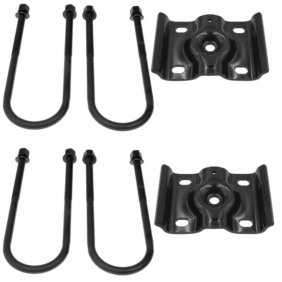 3.5" Rear Axle Spring U-Bolt with Plate Bracket For 1999-2010 Ford F-250 F-350 Super Duty E-250 E-350 Excursion