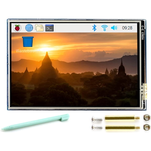 3.5" Resistive Touch Screen IPS LCD 480x320, XPT2046 Controller, Compatible with 5/4B/3B+/3B/2B/A+/B+/Zero W/Zero 2W