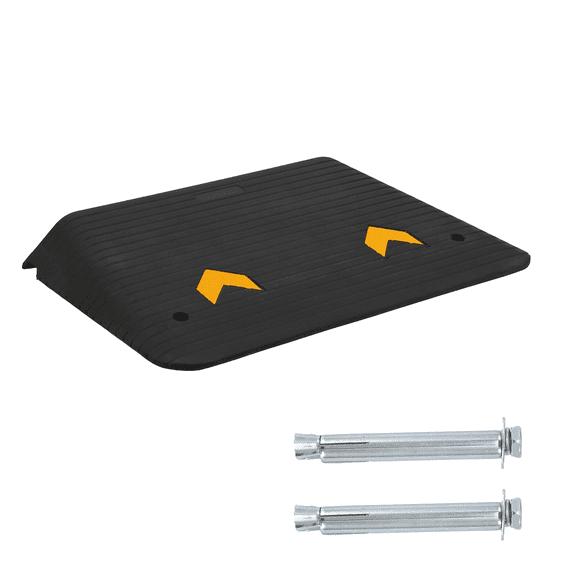 3.5" Rise Wheelchair Ramp, 33,000LB Capacity Anti-Slip Rubber Threshold Ramp for Doorways, Steps & Stairs, Weatherproof & Lightweight (35.5" L x 21" W x 3.5" H)