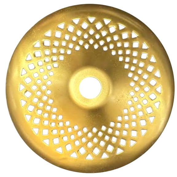 3.5" RD. Perforated Solid Brass Vase Cap for Lamp Fixtures & Other Crafts