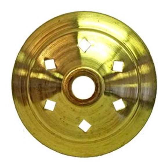 3.5" RD. Vented Solid Brass Vase Cap for Lamp Fixtures & Other Crafts