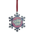 thumbnail image 1 of 3.5" silver plated snowflake blow pop candy logo christmas ornament with european crystals, 1 of 1