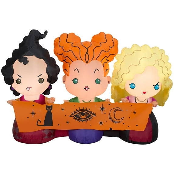 3.5' Tall Gemmy Hocus Pocus Sisters Airblown Halloween Inflatable Yard Decoration 220556