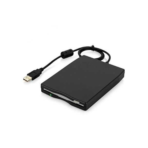 3.5" USB External Floppy Disk Drive, 3.5 inch Portable 1.44MB FDD Diskette Drive for Windows 2000/XP/Vista/7/8, Plug and Play Floppy Disk Reader Adapter