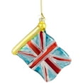 thumbnail image 1 of Northlight 3.5" Union Jack Flag Glass Christmas Ornament, 1 of 5
