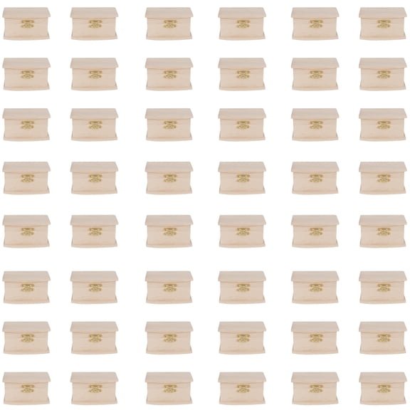 3.5" Wood Trinket Box by Make Market β Unfinished Hinged Boxes with Clasp Closure for DIY Crafts - Personal Gifts - or Home Decor Projects - 48 Pack