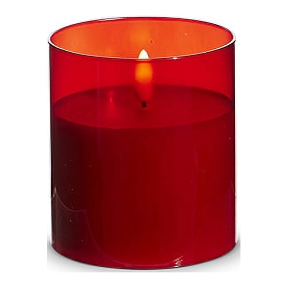 3 5 X 4 RED GLASS IVORY PILLAR CANDLE Walmart 3-5-x-4-red-glass-ivory-pillar-candle-walmart
