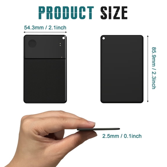 3-5 Years Battery Life Wallet Card Tracker (Android Only) Slim Tracking Card, Smart Card Work with Google Find Hub, GPS Locator for Luggage, Passports, Keys, Backpack, Lound Sound