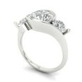 thumbnail image 1 of 3.5 ct round cut clear Zircon 18k white gold 3 stone Bridal Wedding Engagement Promise Anniversary Ring for Women size 7.25, 1 of 7