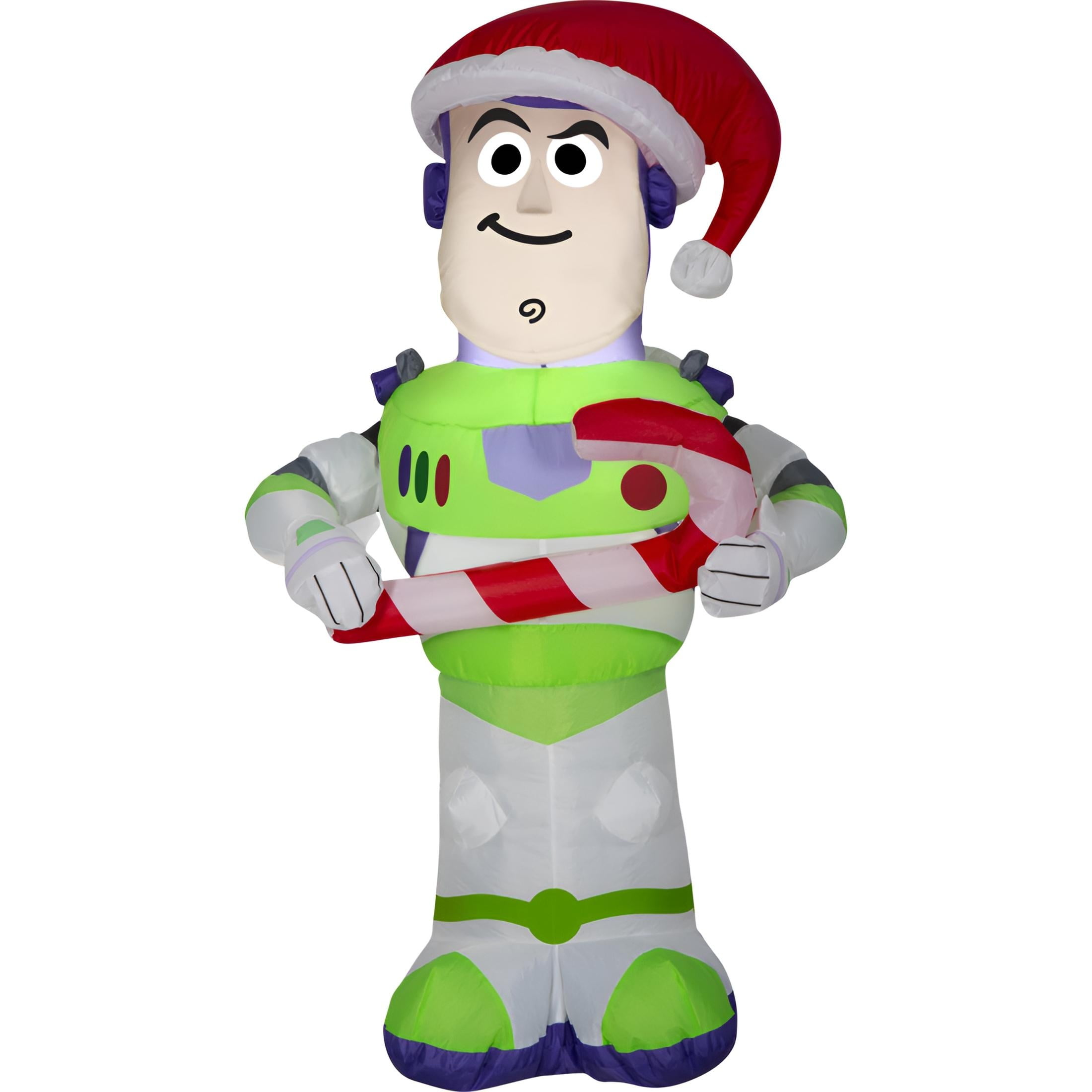 3.5 ft. H Christmas Airblown Inflatables Disney Stylized Buzz With Candy Cane