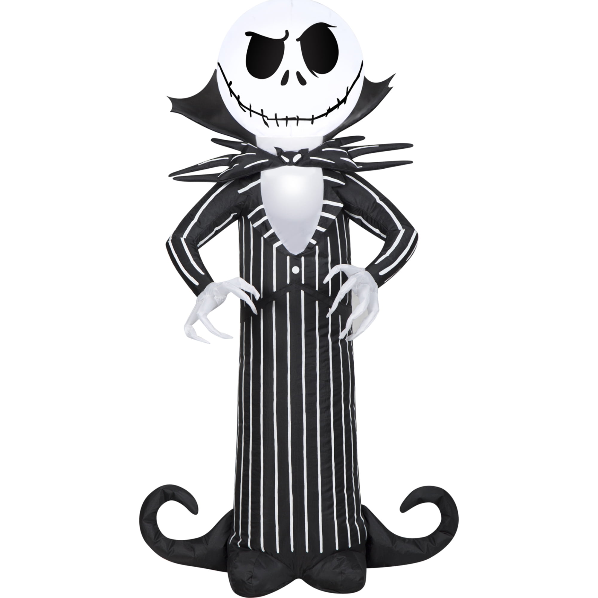 Nightmare Before Christmas Airblown Inflatable Door Hanger Jack Skellington  Head w/Streamers, 6.5 ft Tall