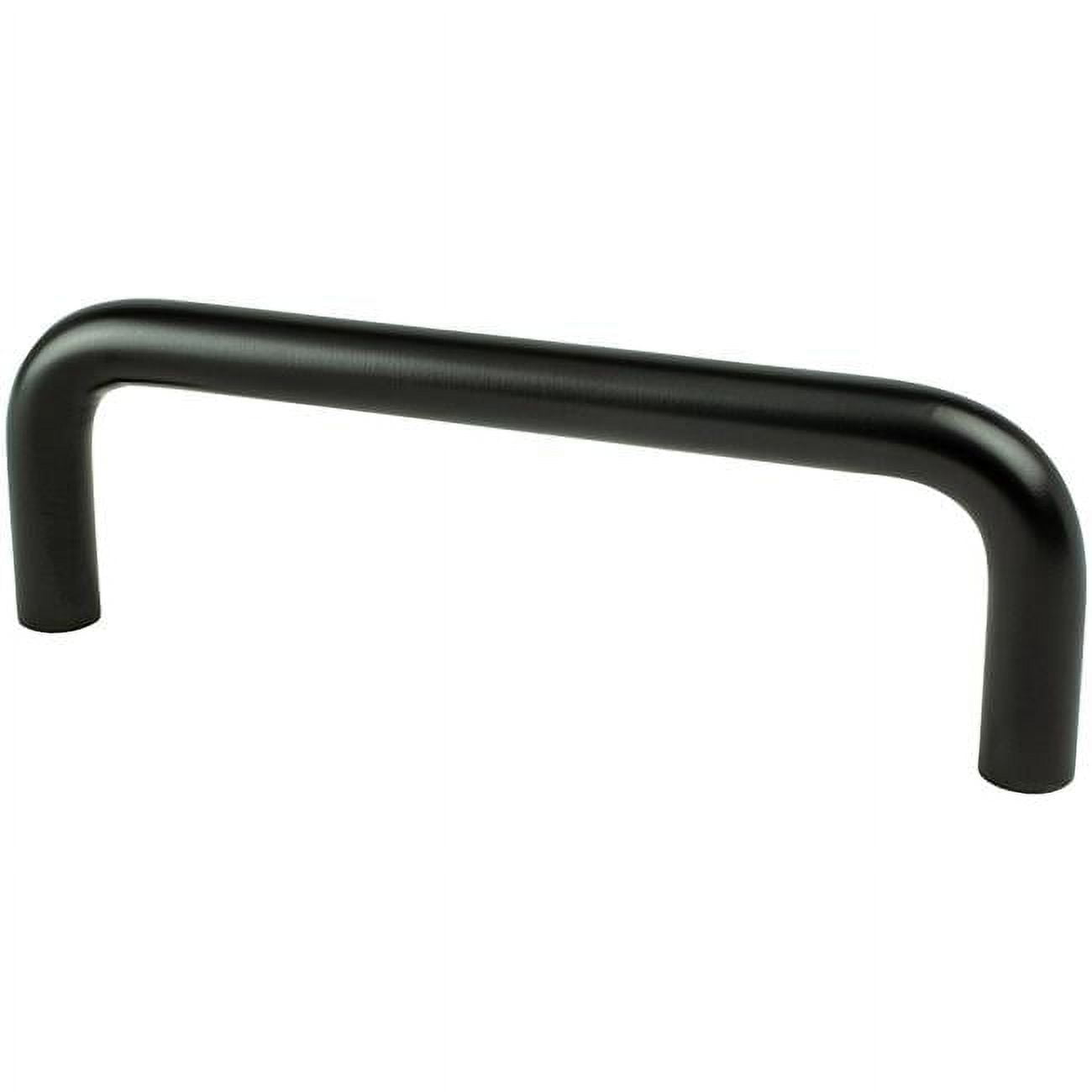 Black Polished Chrome Modern Cabinet Handle 3-1/2 Inch