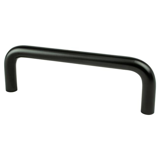 Black Polished Chrome Modern Cabinet Handle 3-1/2 Inch