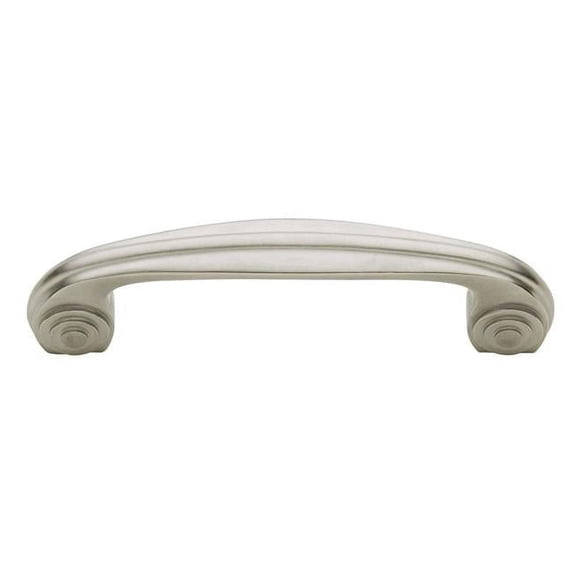 3.5 in. Decorative Cabinet Pull, Satin Nickel