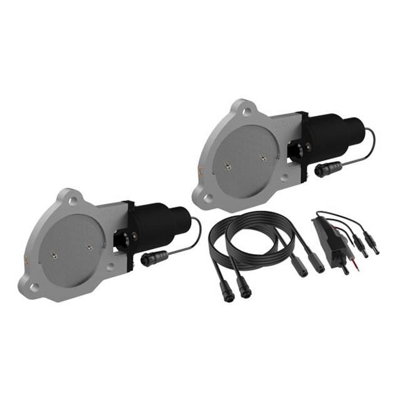 3.5 in. Dual Electric Valves with Wiring, 1 Toggle Switch & 2 Stainless