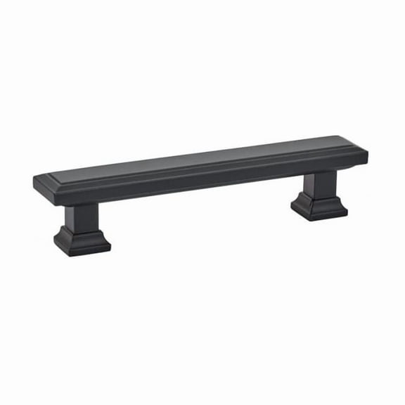 3.5 in. Geometric Center to Center Cabinet Pull, Flat Black