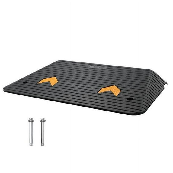 3.5 in. Upgraded Rubber Threshold Ramp - Rise Door Ramp with 1 Channel, Natural Rubber Car Ramp for Wheelchair & Scooter - 33069 lbs