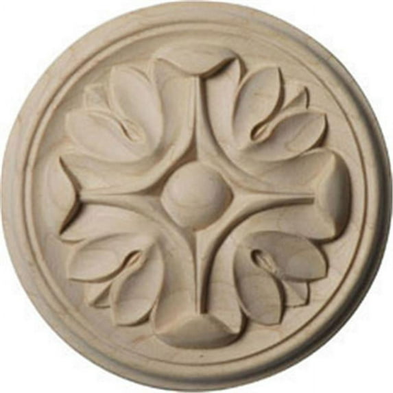 3.5 in. W x 3.5 in. H x .5 in. P Raymond Rosette, Maple, Architectural Accent