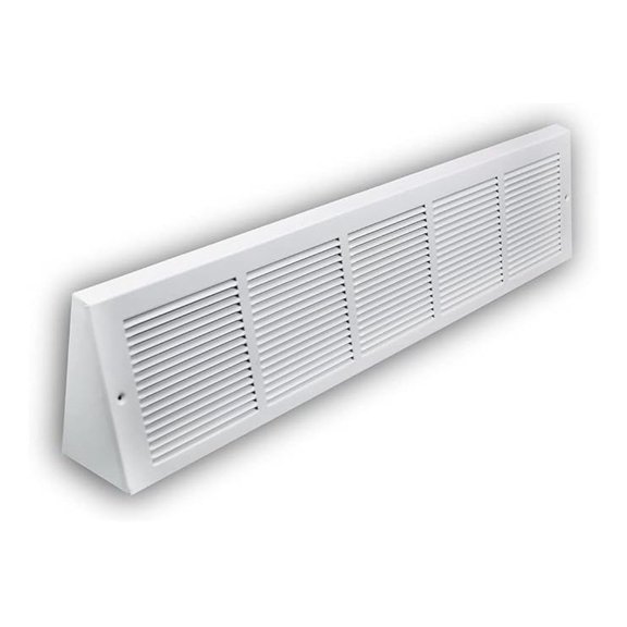3.5 inch Depth Stamped Steel Triangular Baseboard Grill - 30 x 06 Duct Opening