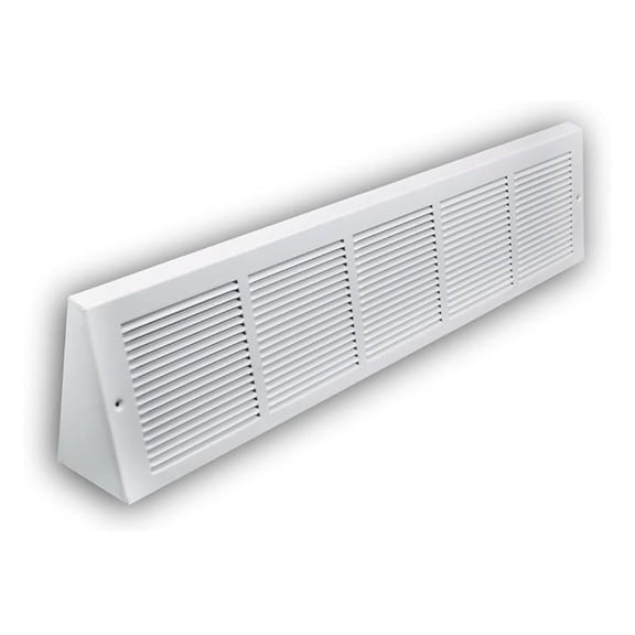 3.5 inch Depth Stamped Steel Triangular Baseboard Grill - 30 x 06 Duct Opening