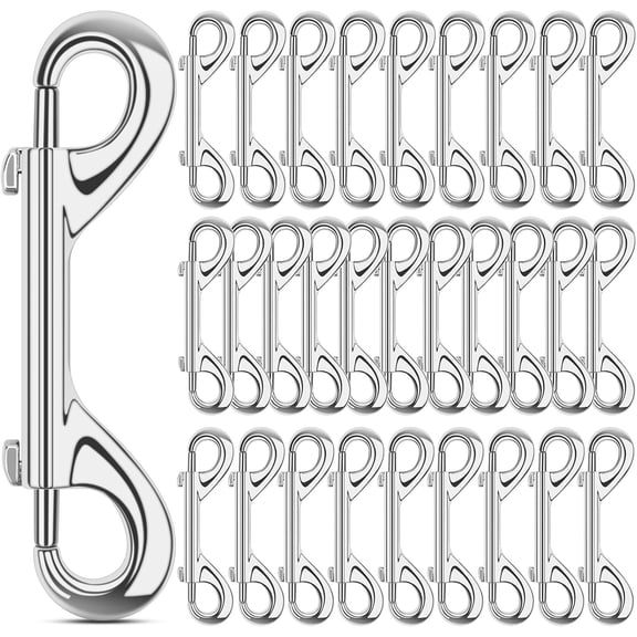 3.5 inch Double Ended snap Hooks,110lbs Metal Clips Load Capacity Zinc Alloy Double Sided Clips Heavy Duty Trigger Snap for Dogs Leashes/Water Bucket/Horse Feed/Hammocks Bolt snap