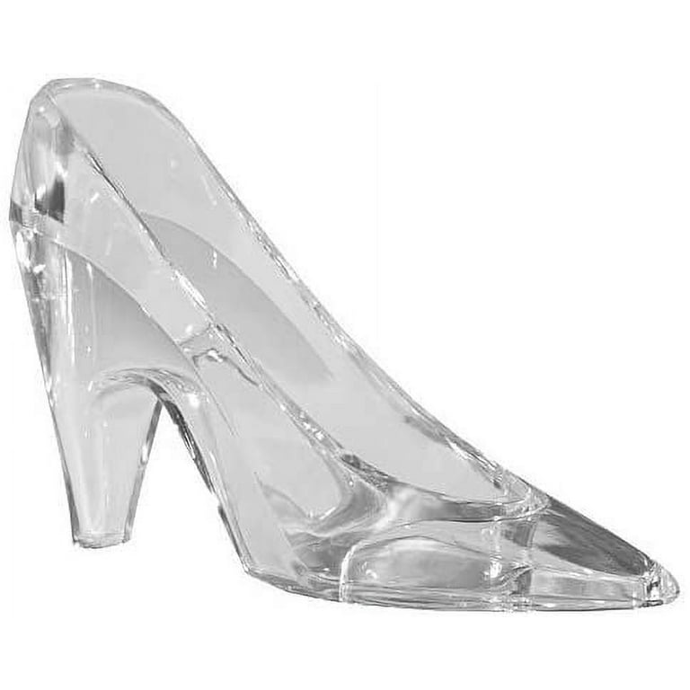NST 12 Pieces Mini Clear Plastic High Heel Cinderella Slipper