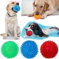 thumbnail image 1 of 3.5 inch Squeaky Dog Toy Ball, Puppy Chew Toy for Teething, BPA Free Non-Toxic, TPR Hedgehog Ball for Medium, Large & Small Dogs, Durable Dog Toy for Chewers, Cleans Teeth, 1PC, 1 of 7