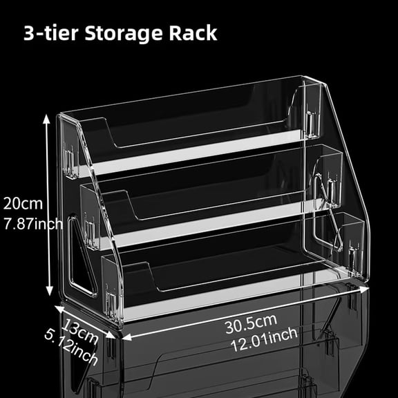 3/5-layer CD rack, album display rack, transparent storage rack for records, and tapes, multifunctional counter display rack