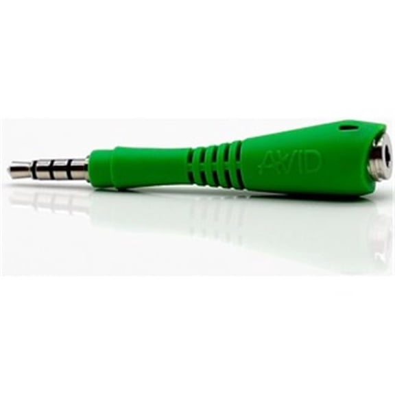 3.5 mm Avid Fishbone Flexible Trrs Adapter with Pin & Jack, Green