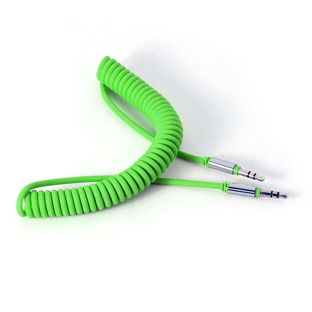 3.5 mm Coiled Stereo Audio Car Auxiliary Audio Male To Male GN