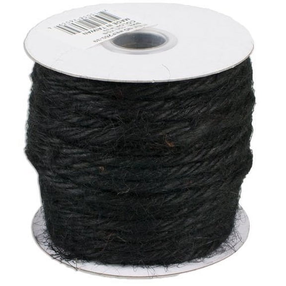 3.5"mm X 25 Yards Burlap Jute Rope Twine - Choose From 8 Colors (Black)