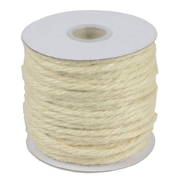 3.5"mm X 25 Yards Burlap Jute Rope Twine - Choose From 8 Colors (Off-White)