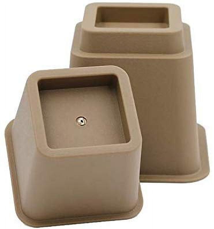 Google Bed Risers HomeRoots Adjustable Bed Risers, Heavy Duty Plastic, 3, 5, 8 Inch, Set ...