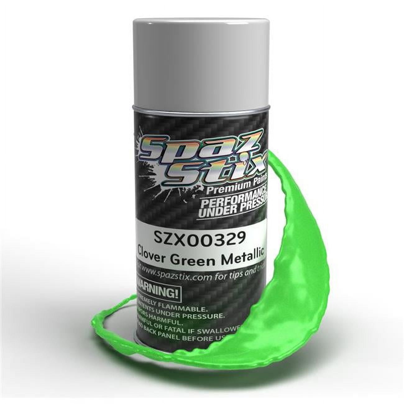 Spaz Stix SZX00329 3.5 oz Can Metallic Aerosol Paint, Clover Green