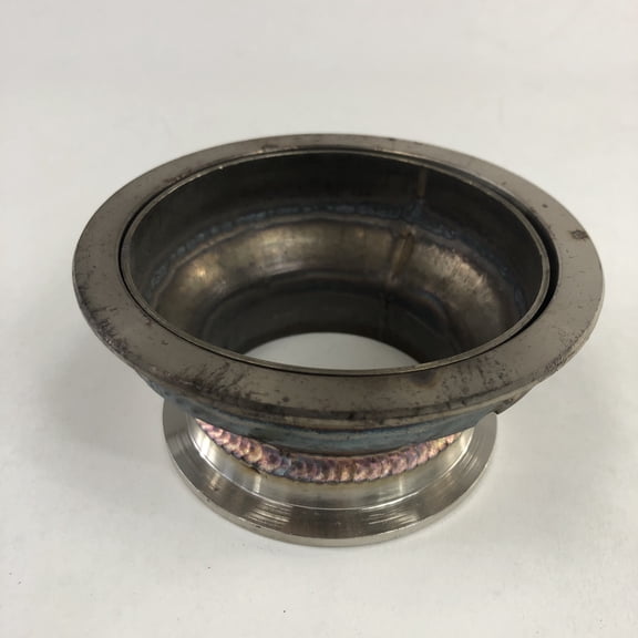 3.5" to 2.5" V-band Flange Adapter For Turbo Elbow Downpipe Manifold 2" Height
